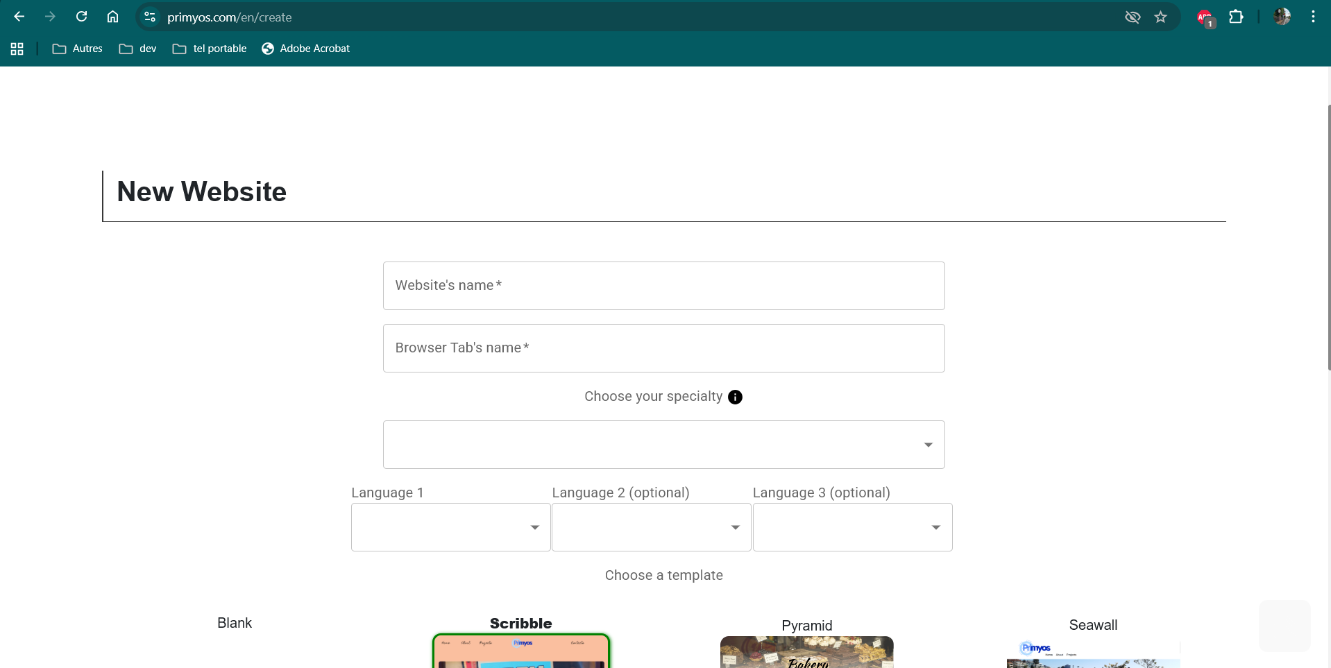 website creation