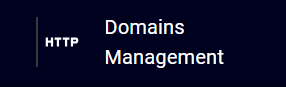 Domains management